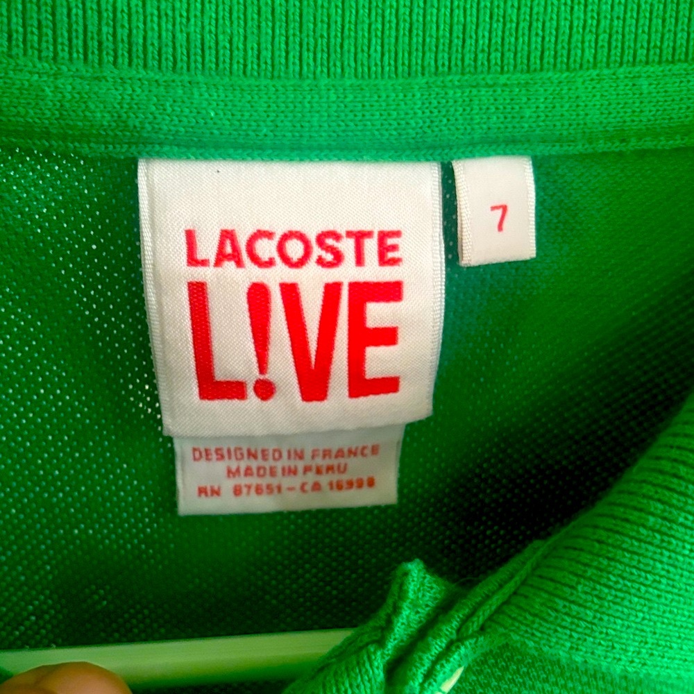 Lacoste Classic Cotton Polo size kids size 7 never worn ! - Picture 3 of 6
